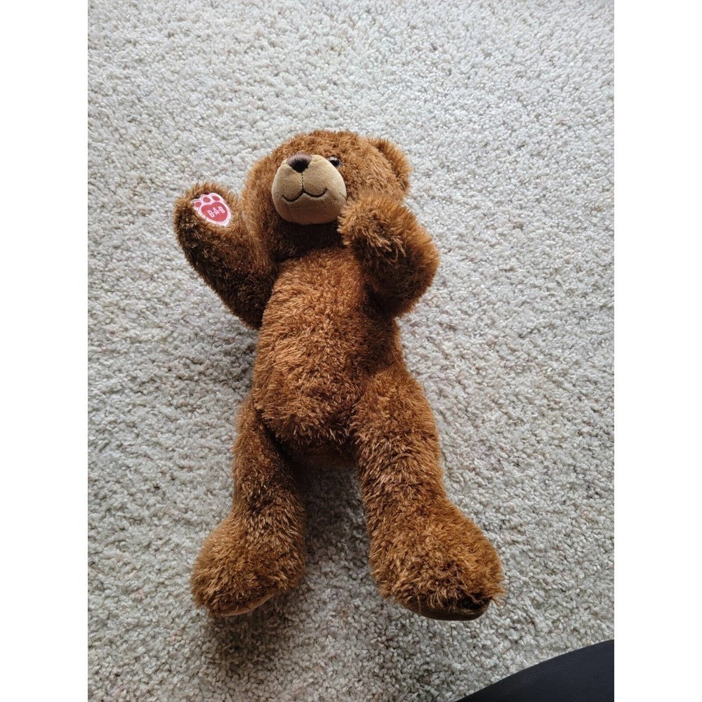 Build A Bear 20th Birthday Bear Plush Brown Moving Joints Stuffed Animal Toy 15”